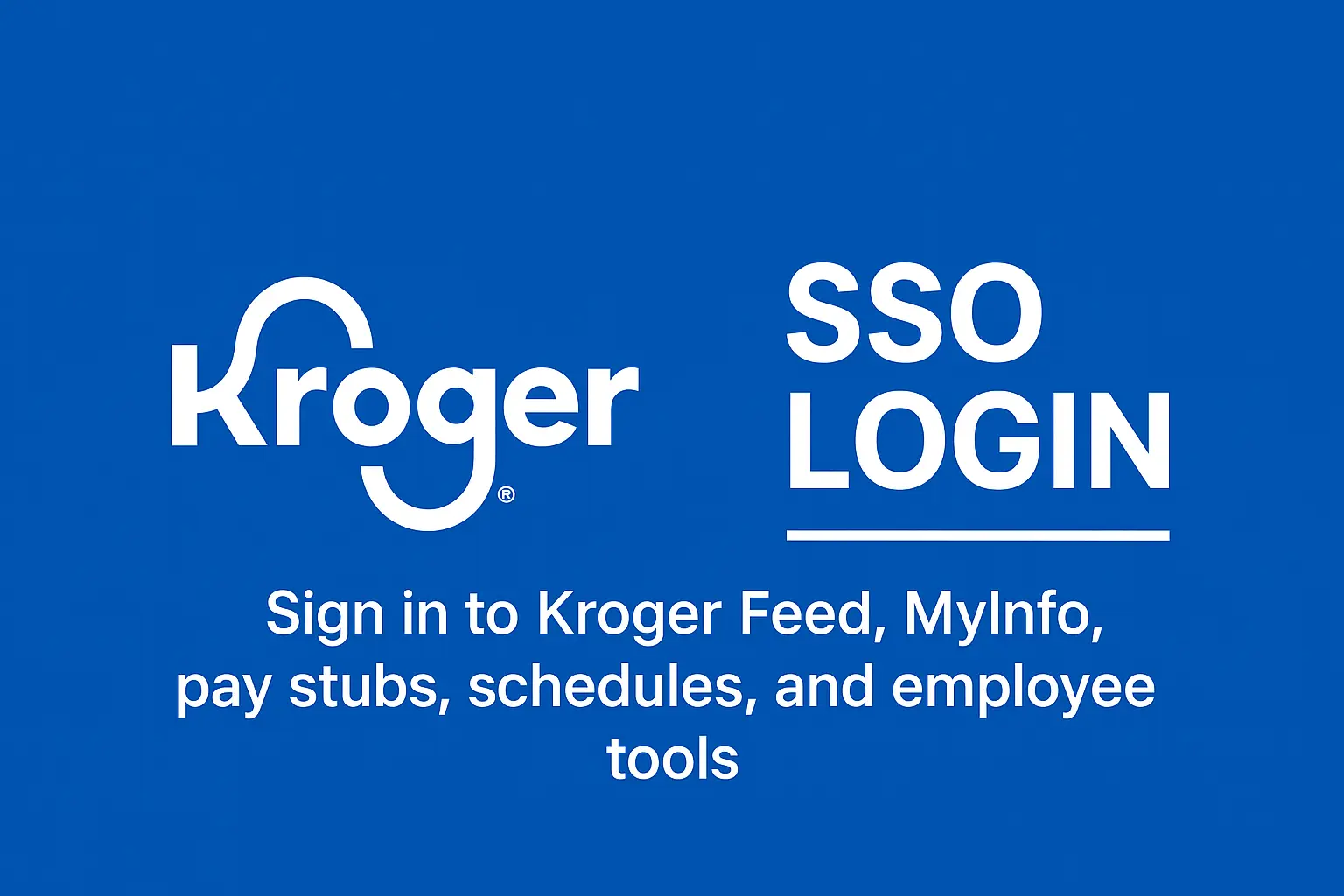 kroger sso login