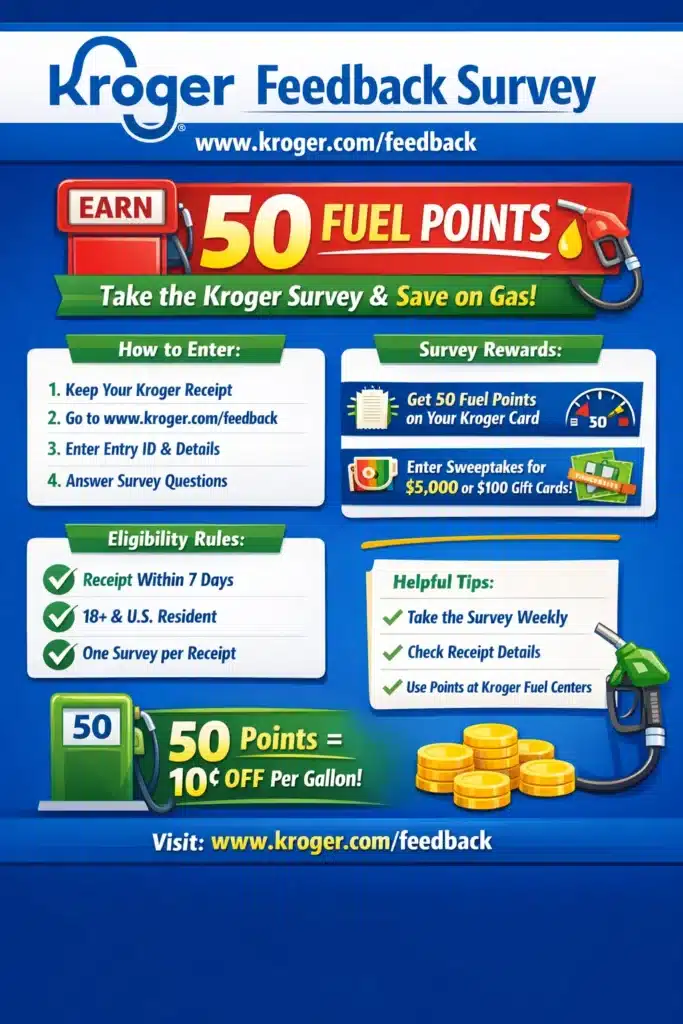 www.kroger.com/feedback survey infographic