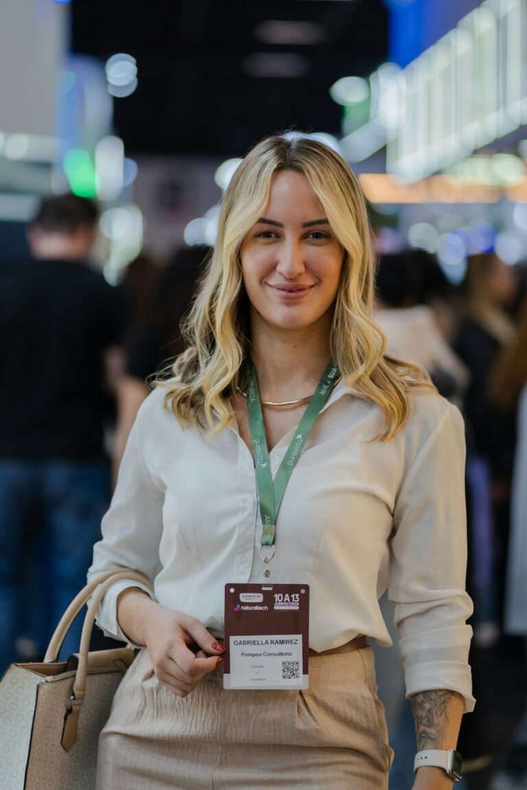 Employee wearing an identification badge for comparing EUID and employee ID