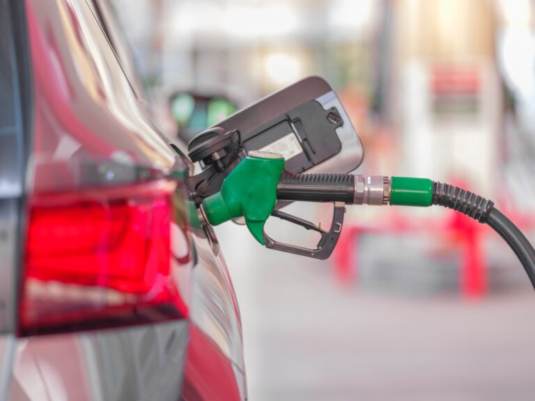 Fuel pump connected to a car for estimating fuel savings